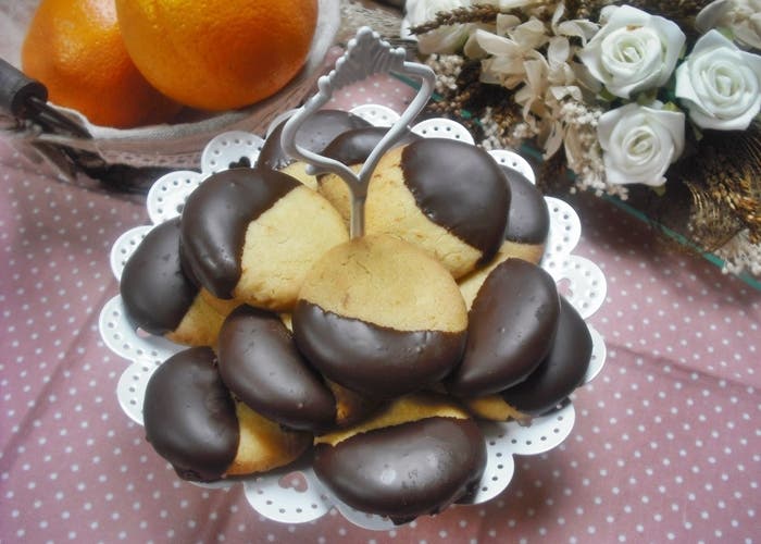 galletas de naranja con chocolate