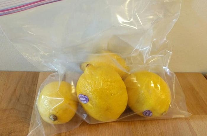 Limones en bolsa ziploc
