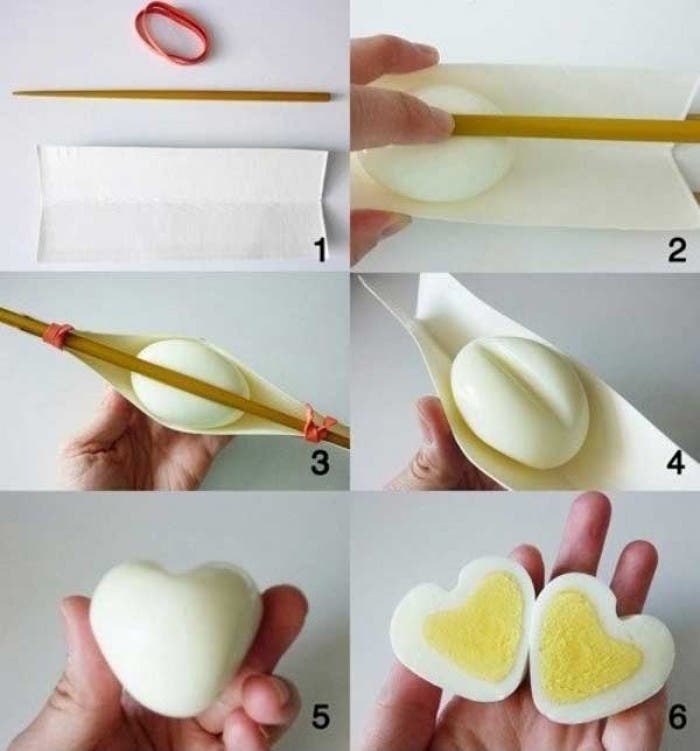 huevo forma de corazon