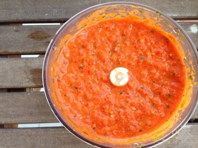 Pesto rojo, receta paso a paso