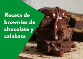 Receta de brownies de chocolate y calabaza
