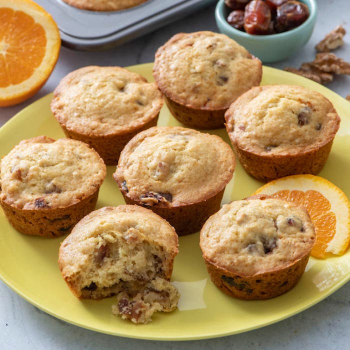 Muffins de naranja y dátiles
