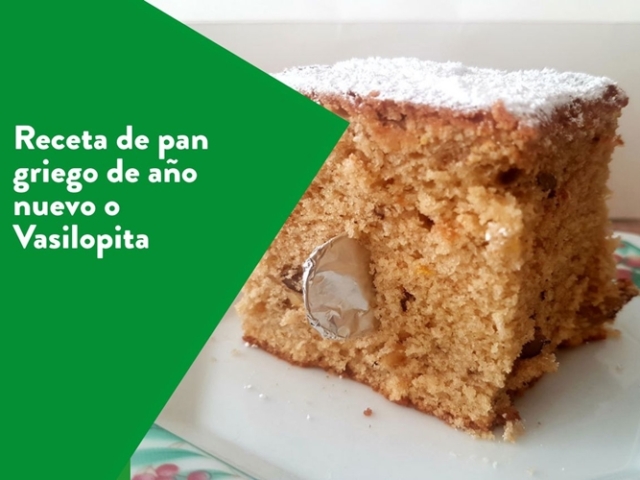 Receta de pan griego de año nuevo o Vasilopita griega